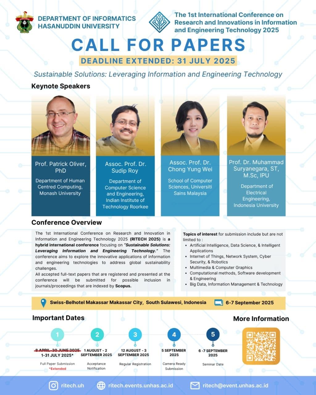 Department of Informatics UNHAS Promotes Digital Innovation Through RITECH 2025